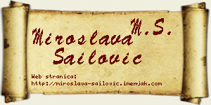 Miroslava Sailović vizit kartica